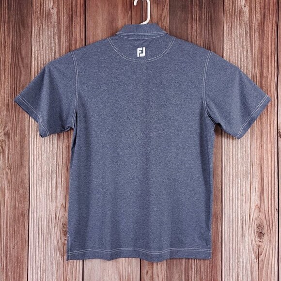 Footjoy FJ Mens Size Medium Blue Gray Short Sleeve Stretch Golf Polo Shirt - Picture 2 of 10